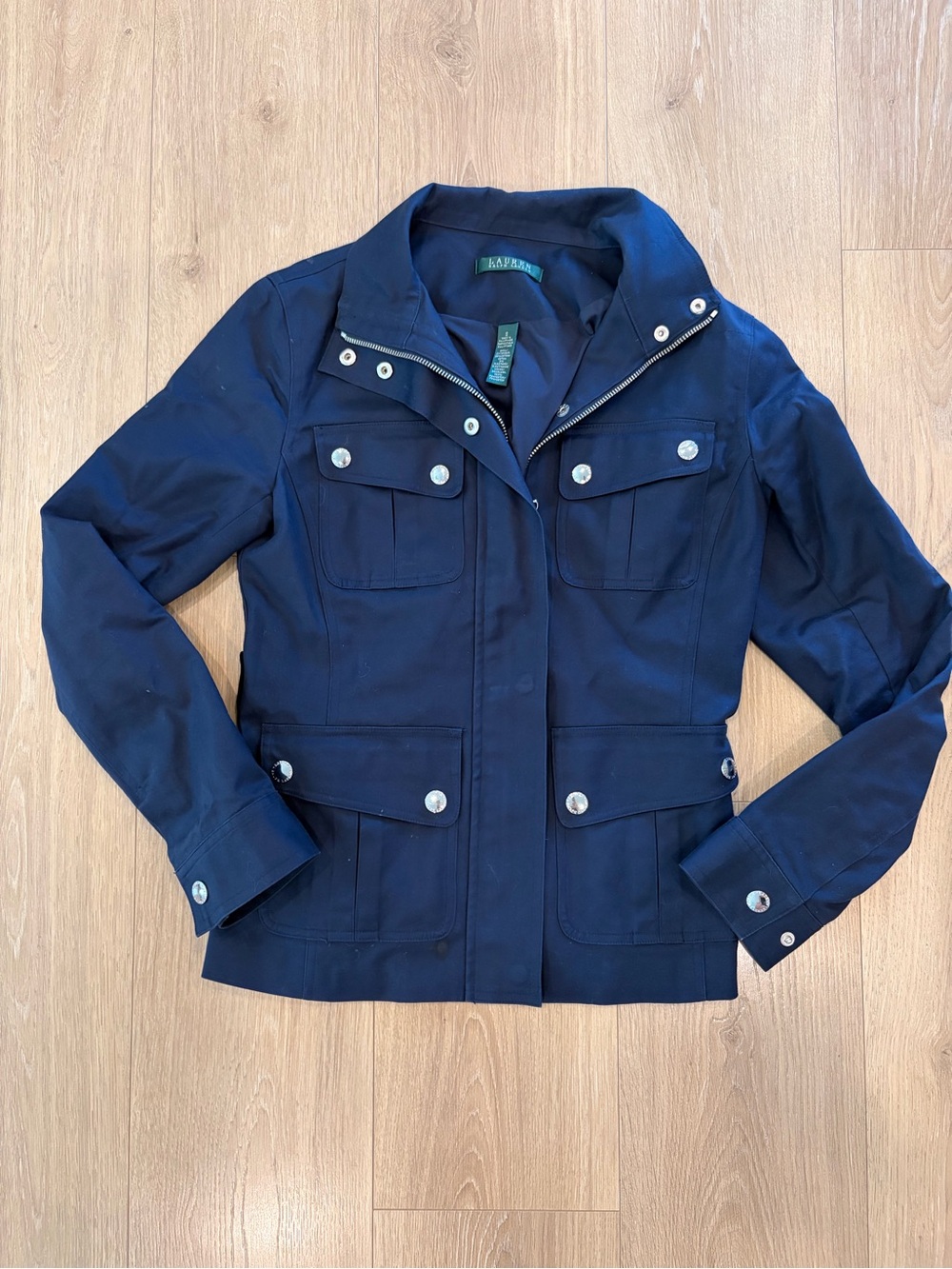Ralph Lauren Navy Utility Jacket with Snap Pockets